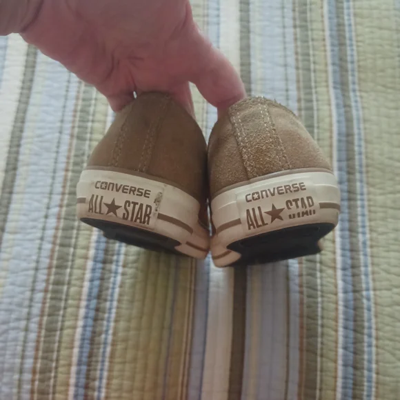 Converse Tan Suede Sneakers with Cream Accents - Picture 3 of 5